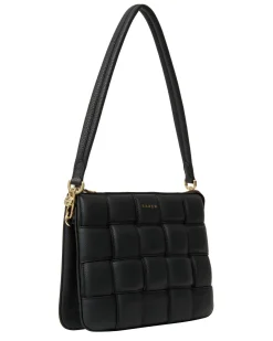 Saben Matilda Shoulder Bag - Black Woven