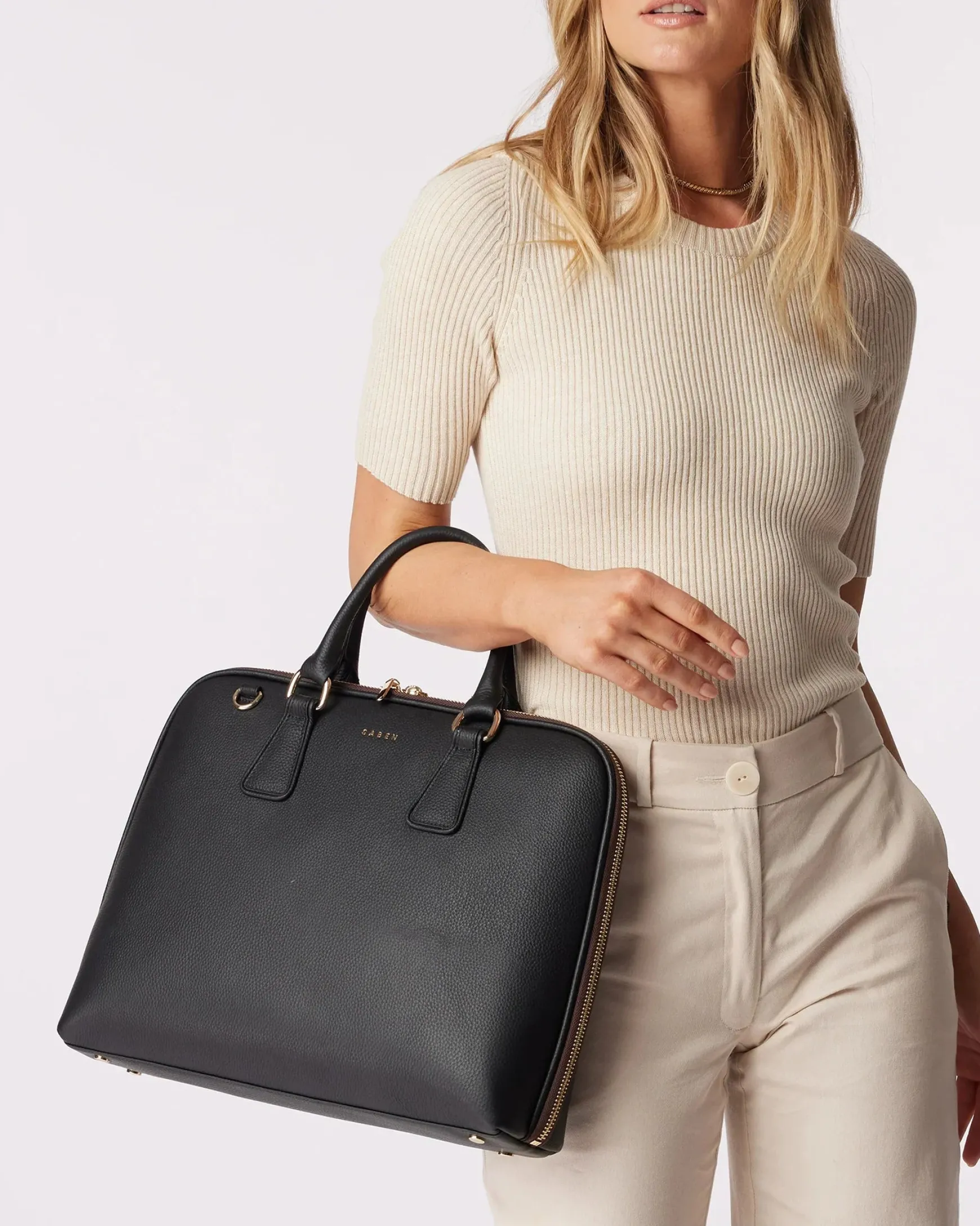 SABEN Parker Briefcase - Black