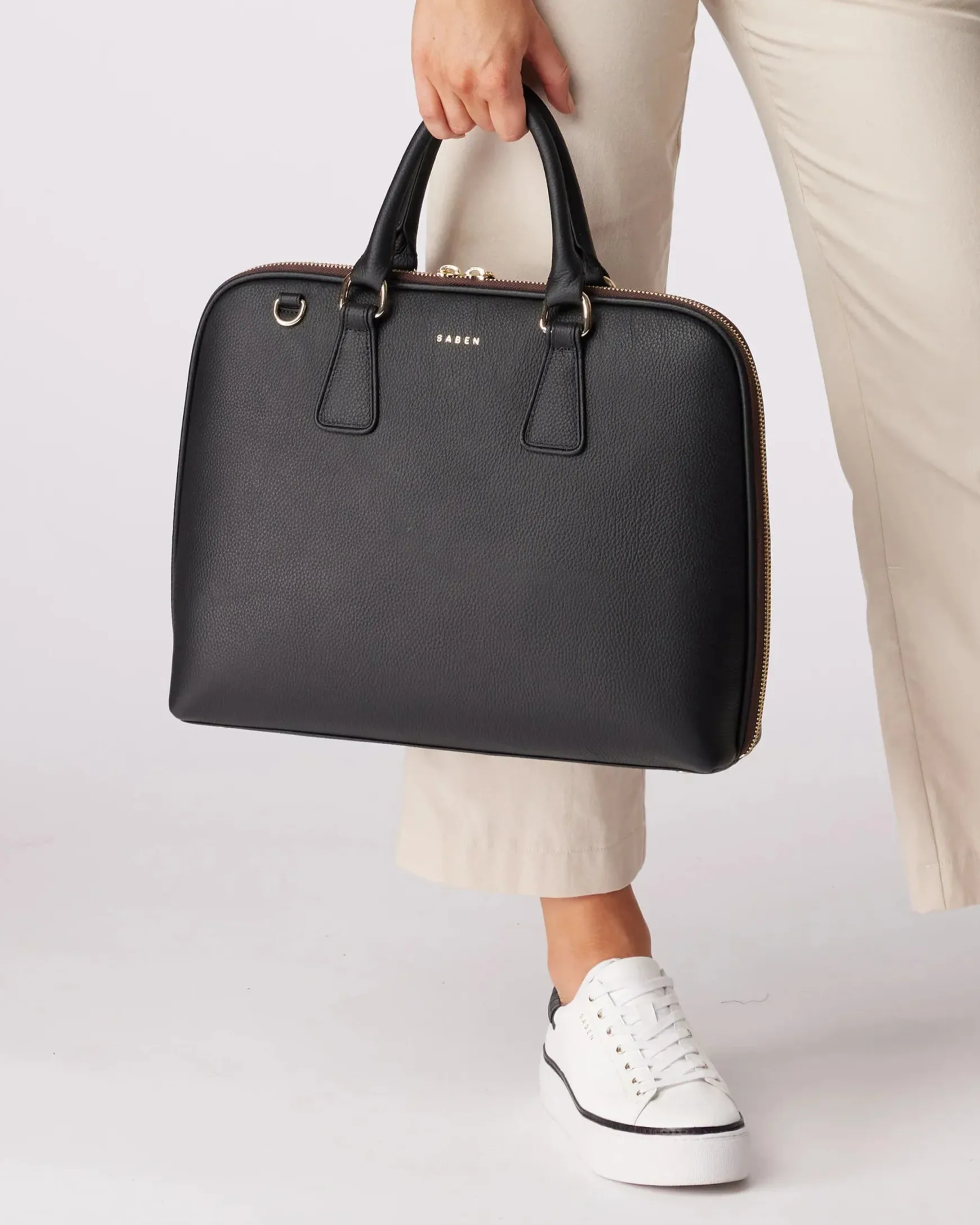 SABEN Parker Briefcase - Black