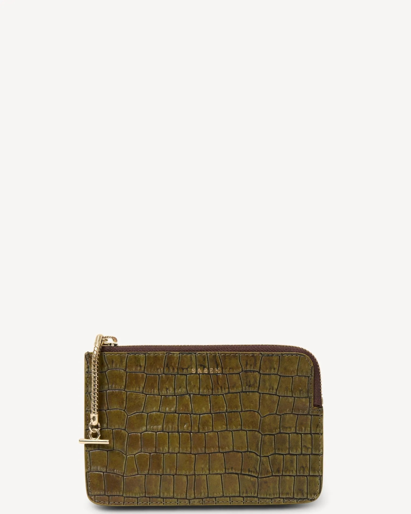 Saben Poppy Pouch - Olive Croc