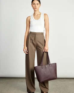 Saben Tilbury Shoulder Bag - Merlot + Bronze