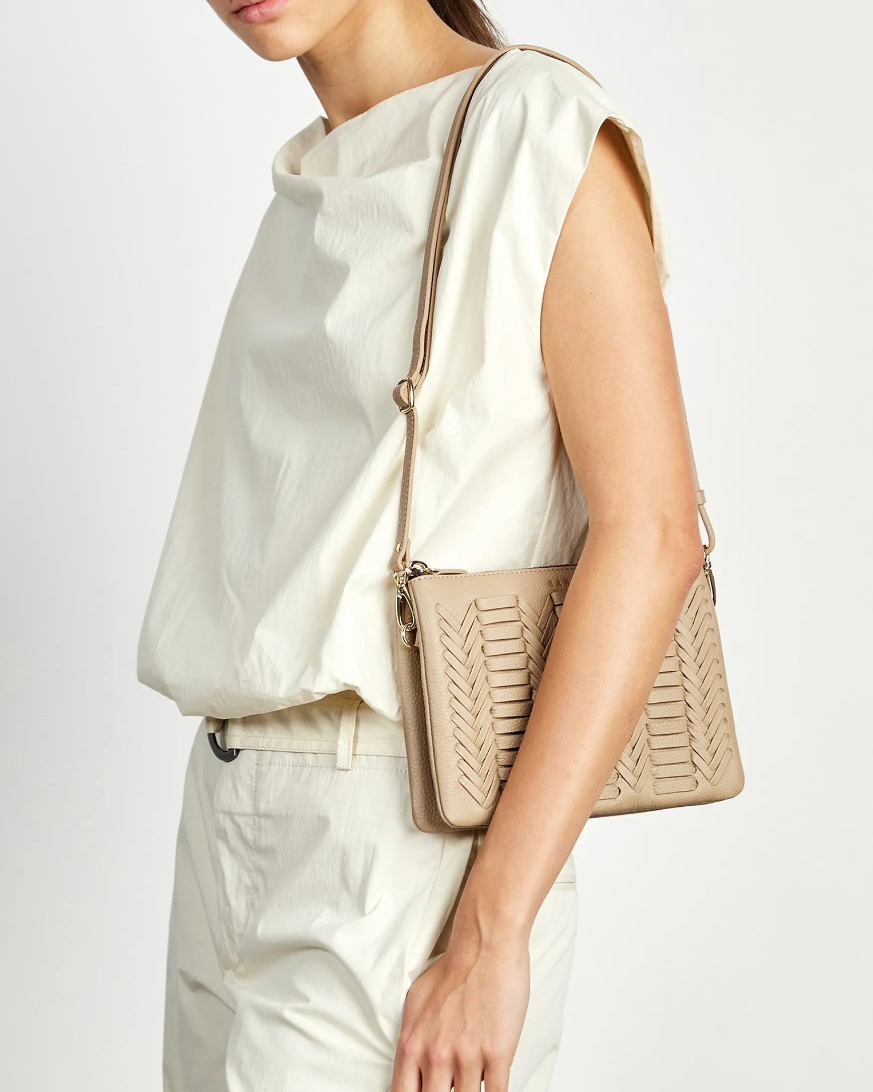 Saben Tilly's Big Sis Crossbody - Tea Chevron