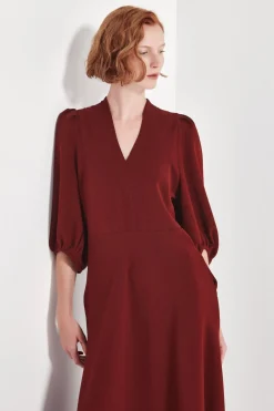 Shjark The Swinton Dress - Merlot | PRE ORDER ARRIVING APRIL/MAY