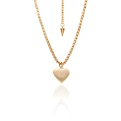 Silk & Steel Bisous Necklace - Gold