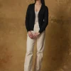 Standard Issue Light Merino V Neck Cardigan - Black