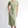 Standard Issue Merino Drawstring Dress - Celadon