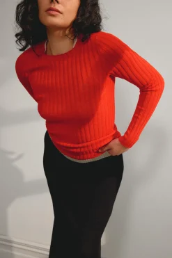 Standard Issue Merino Tulle Crew - Magma