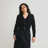 Standard Issue Merino V Neck Cardigan - Black