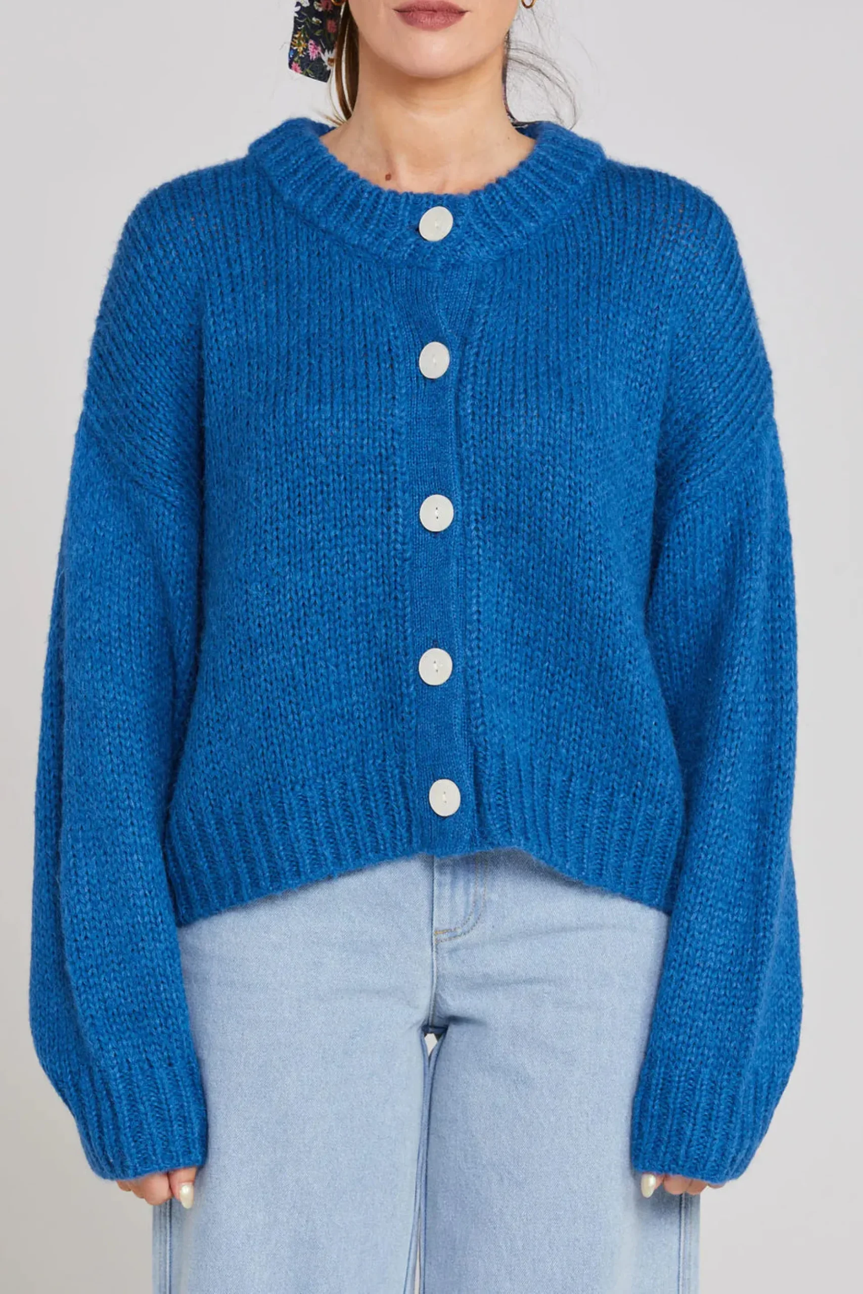 Thing Thing Cleo Cardigan - Cobalt