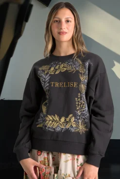 Trelise Cooper Wreath My Mind Sweatshirt - Black/Bronze