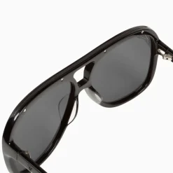 Valley Eyewear Bang - Gloss Black w. Matte Black Metal Trim / Black Lens