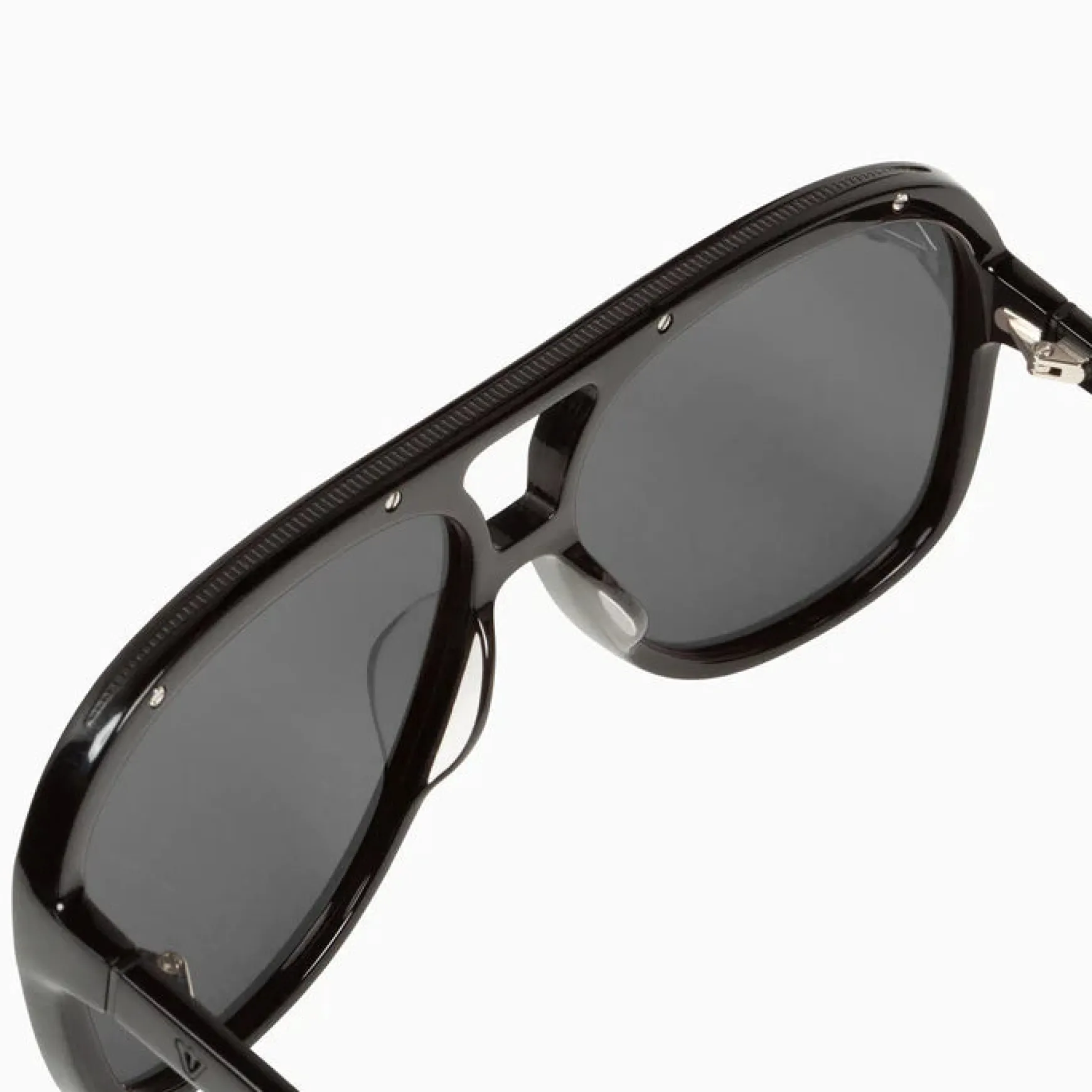 Valley Eyewear Bang - Gloss Black w. Matte Black Metal Trim / Black Lens
