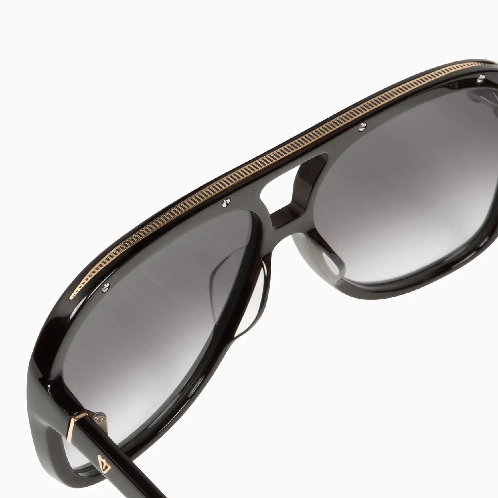 Valley Eyewear Bang - Gloss Black with Matte Black Metal Trim Gradient Lense
