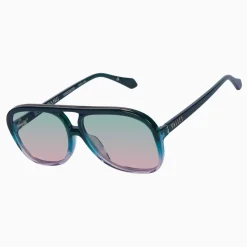 Valley Eyewear Bang Bang - Forest Green Fade To Rose w. Gold Metal / Olive To Rose Gradient Lens