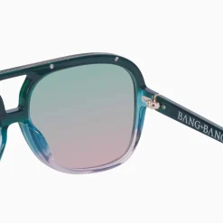 Valley Eyewear Bang Bang - Forest Green Fade To Rose w. Gold Metal / Olive To Rose Gradient Lens