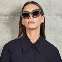 Valley Eyewear Brigada - Matte Army Green / Brown Gradient Lens