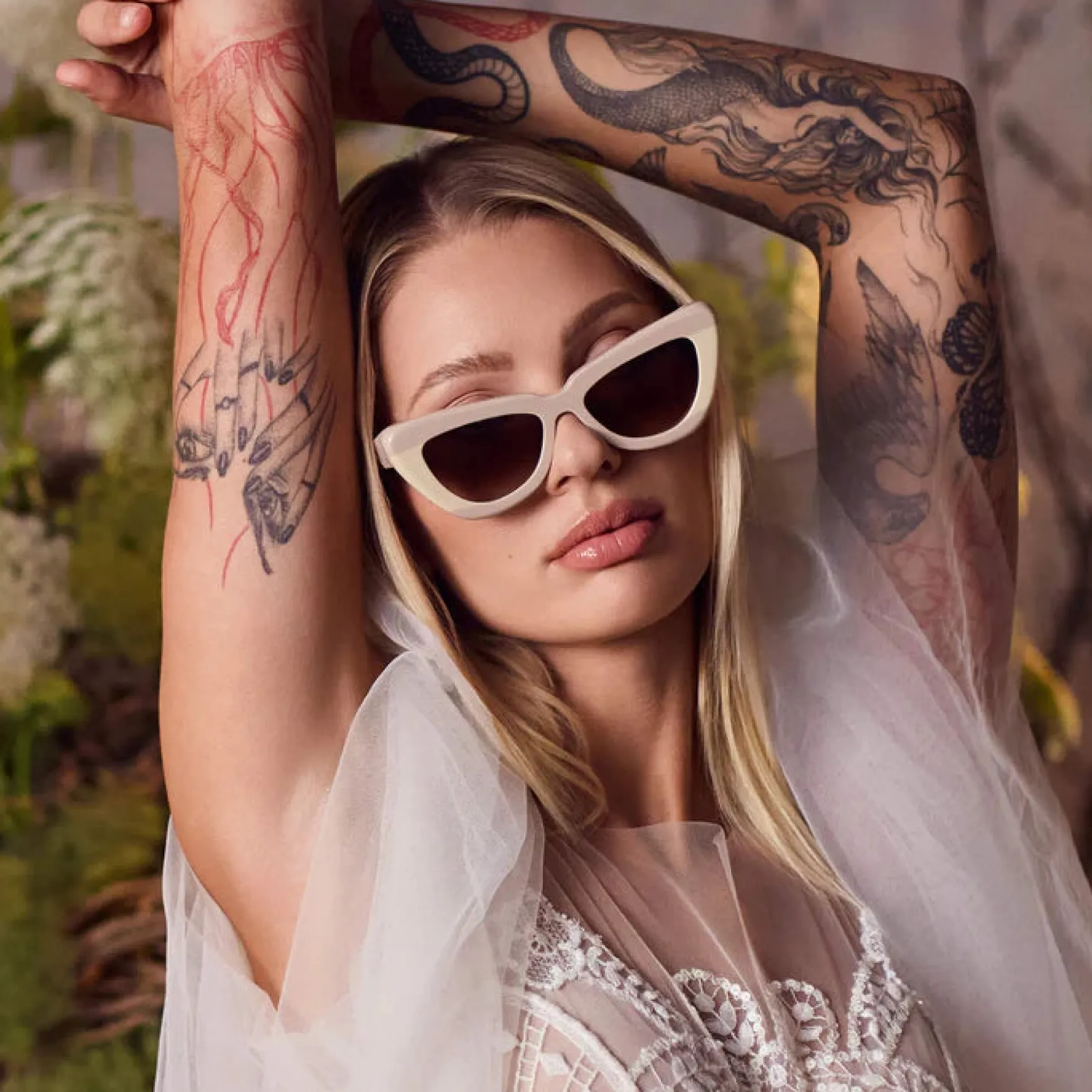 Valley Eyewear Lafayette - Light Tan Biege Splice w. Rose Gold Metal / Brown Gradient Lens