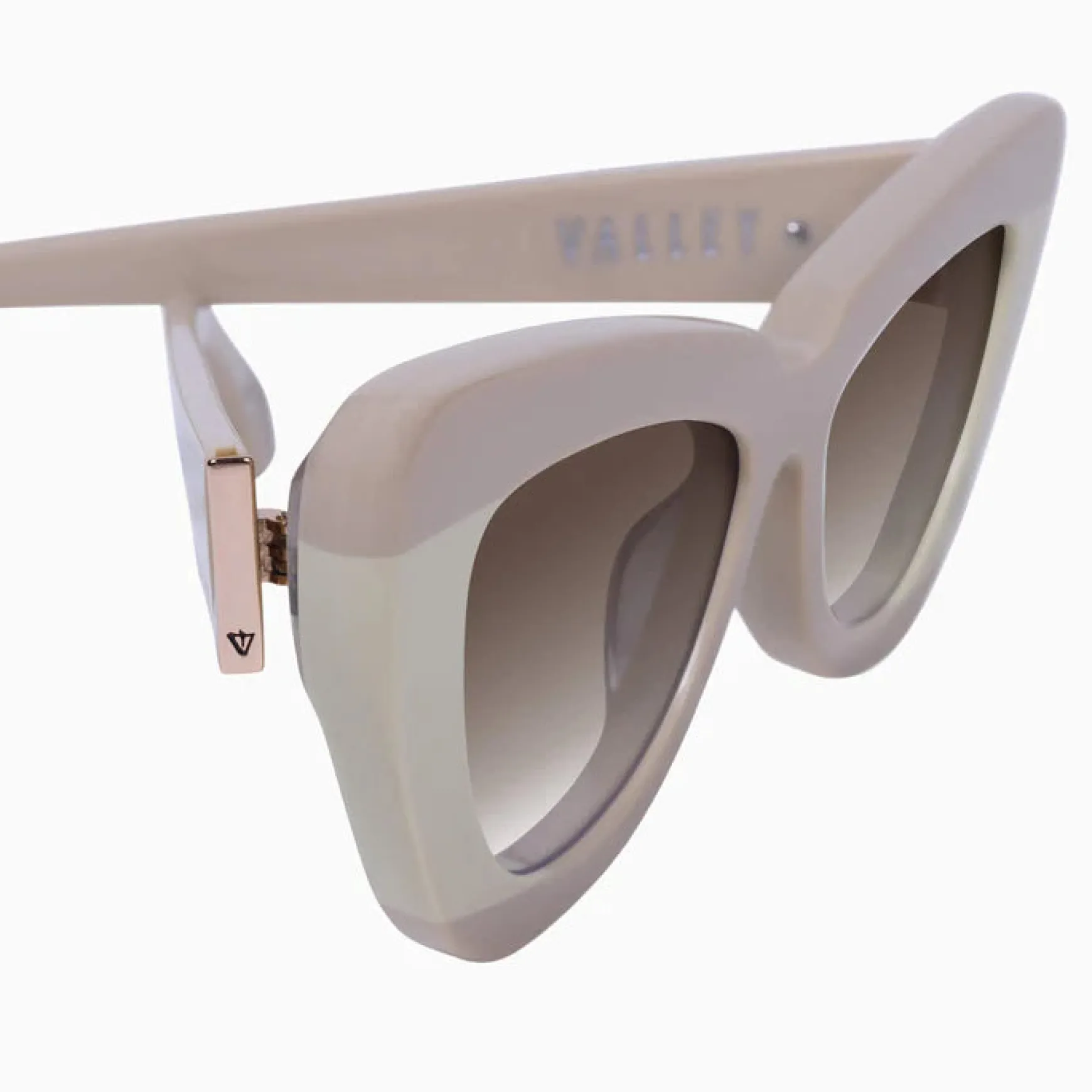 Valley Eyewear Lafayette - Light Tan Biege Splice w. Rose Gold Metal / Brown Gradient Lens