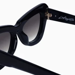 Valley Eyewear Lafayette - Gloss Black w Gold Metal/Black Gradient Lens