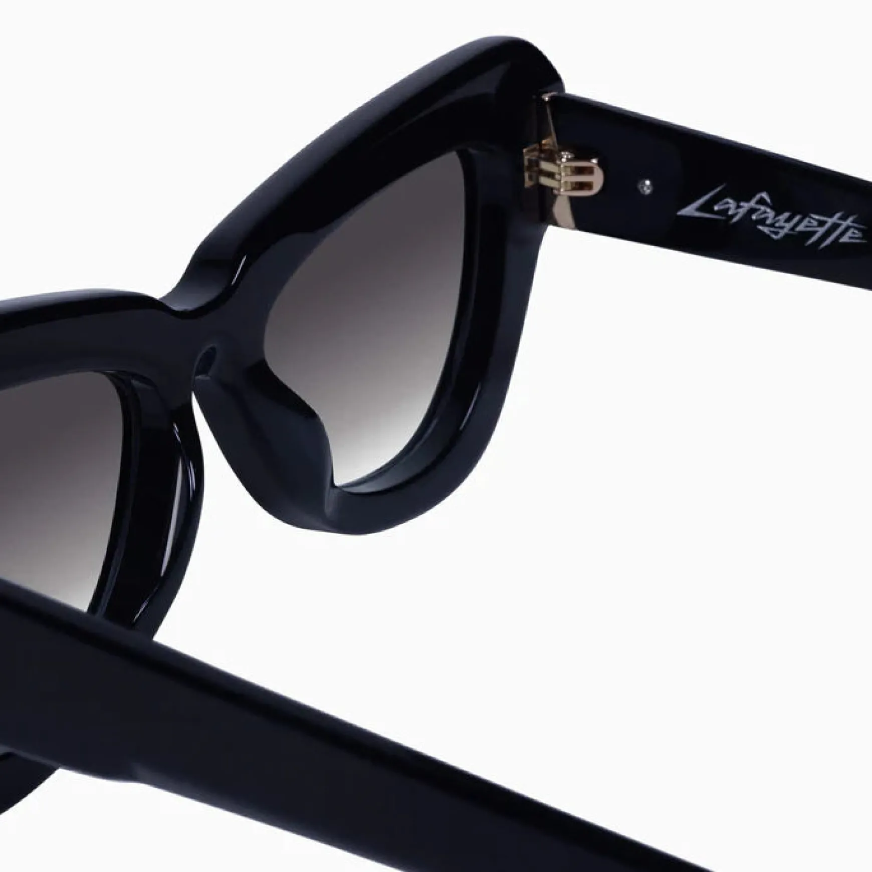 Valley Eyewear Lafayette - Gloss Black w Gold Metal/Black Gradient Lens