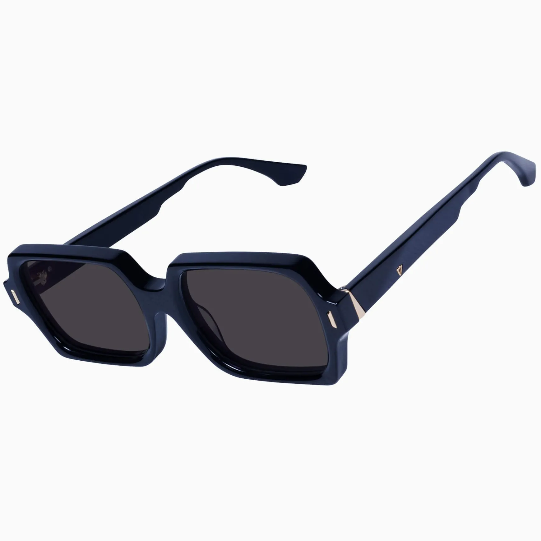 Valley Eyewear Liberty - Gloss Black with Gold Metal Trim