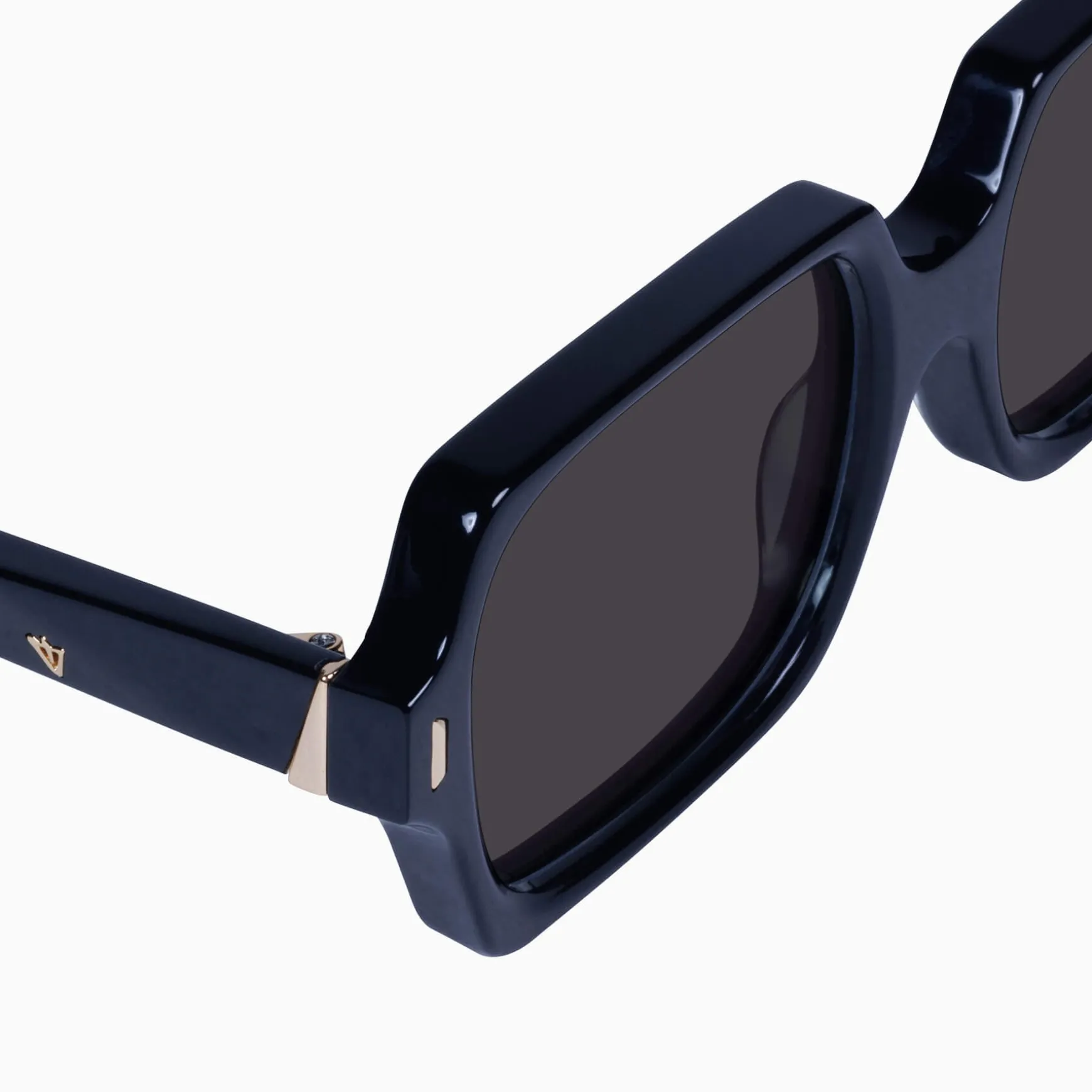 Valley Eyewear Liberty - Gloss Black with Gold Metal Trim