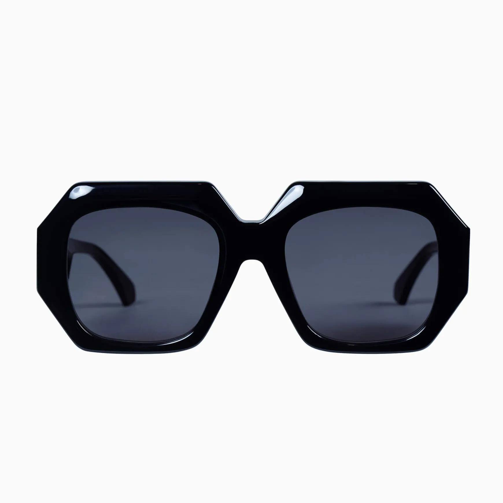 Valley Eyewear Monolith - Black Gloss with Silver Metal Trim