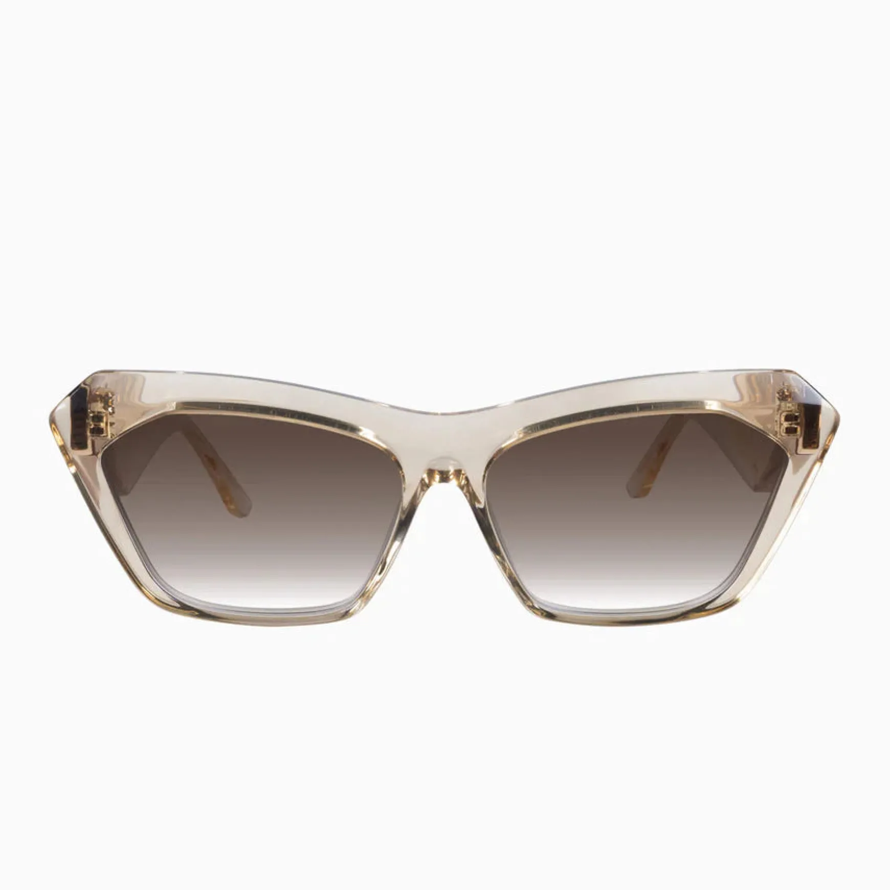 Valley Eyewear Piaf - Champagne w. Gold Metal / Brown Gradient Lens