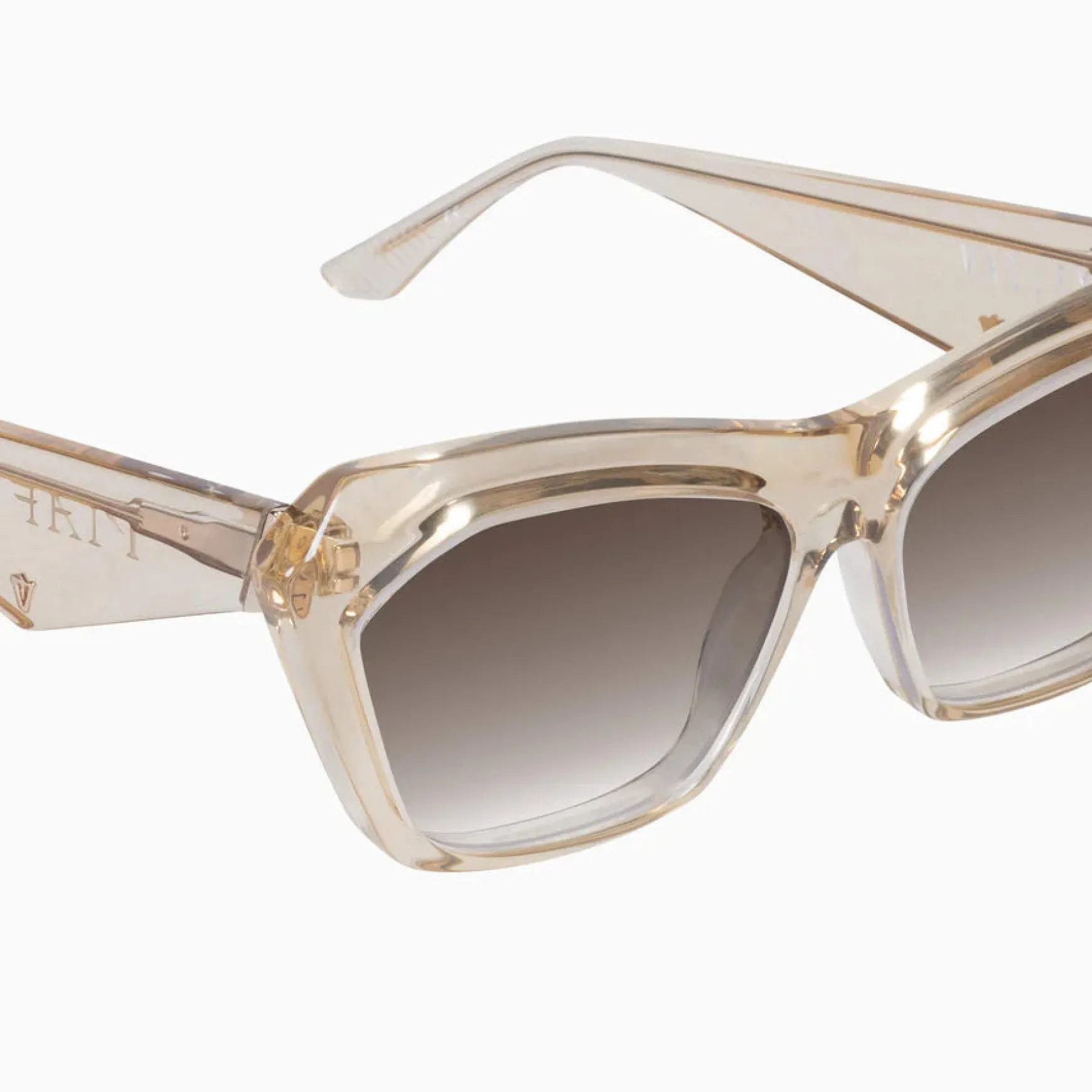 Valley Eyewear Piaf - Champagne w. Gold Metal / Brown Gradient Lens