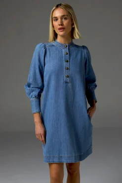 Zoe Kratzmann Elocution Dress - Light Wash Denim